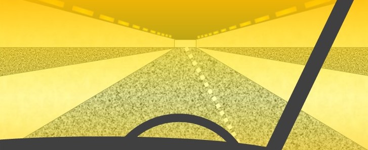 オレンジ色の照明の高速道路のトンネルのイメージ