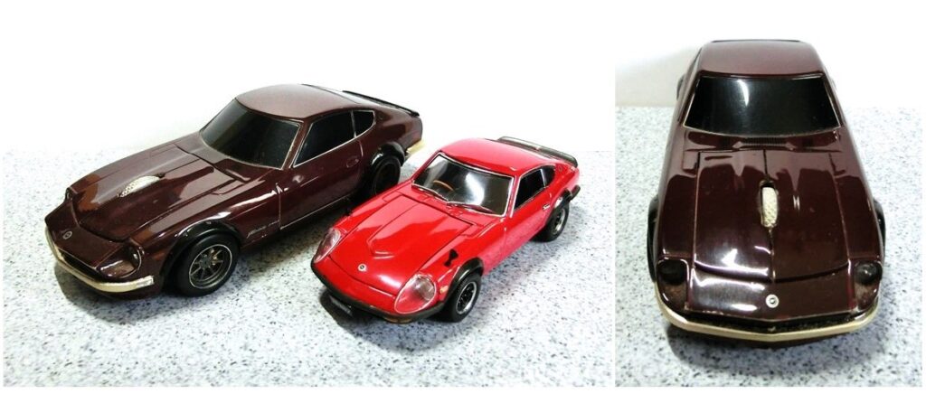 「240Z」のマウス と ミニカー（NISSAN MODEL CAR COLLECTION）