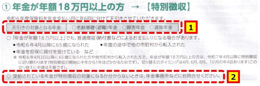 （介護保険料通知書に同封された説明書きから抜粋）