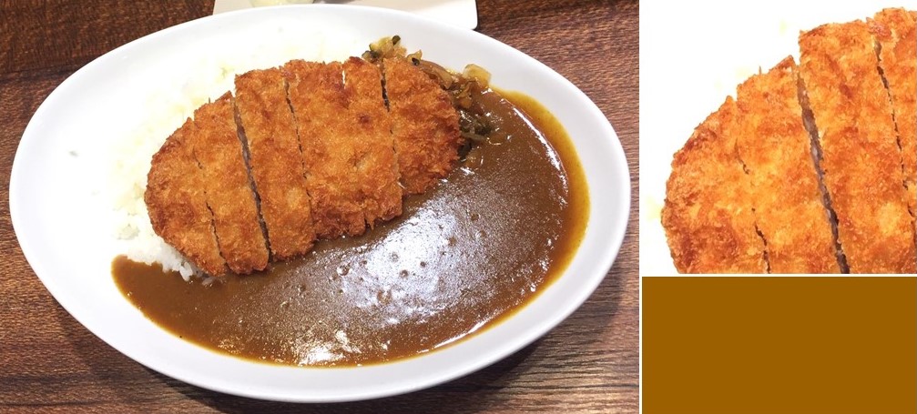 単品メニューのカツカレー（1050円）