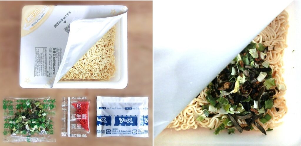 「豚骨味やきそば」の具たち