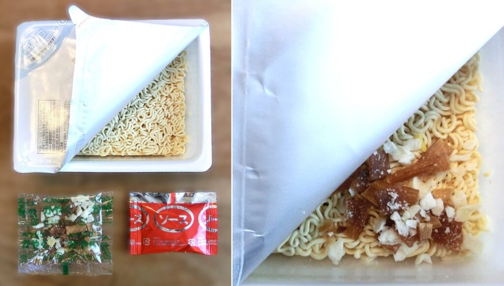 「竹岡式風やきそば」の具たち