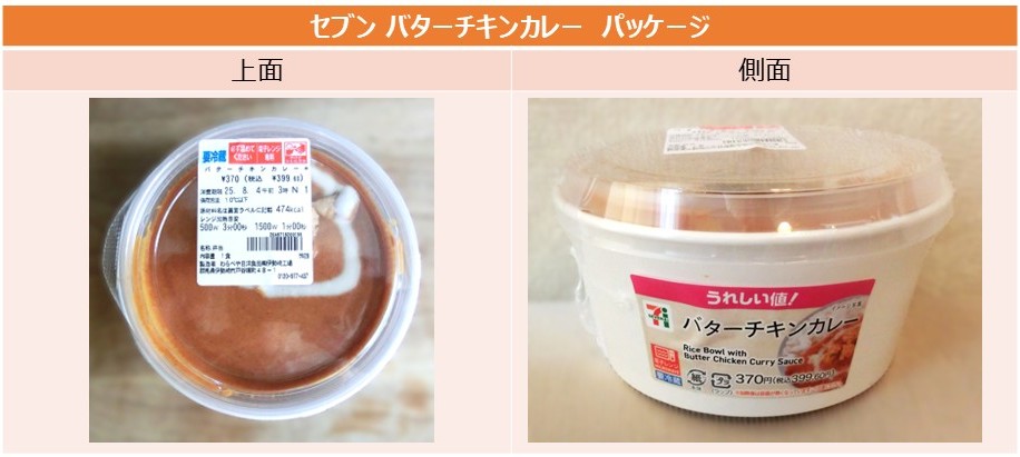 「セブン バターチキンカレー」のパッケージ