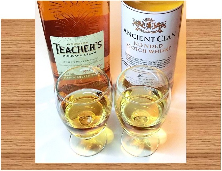 「ティーチャーズ(左)」と「エンシェントクラン(右)」