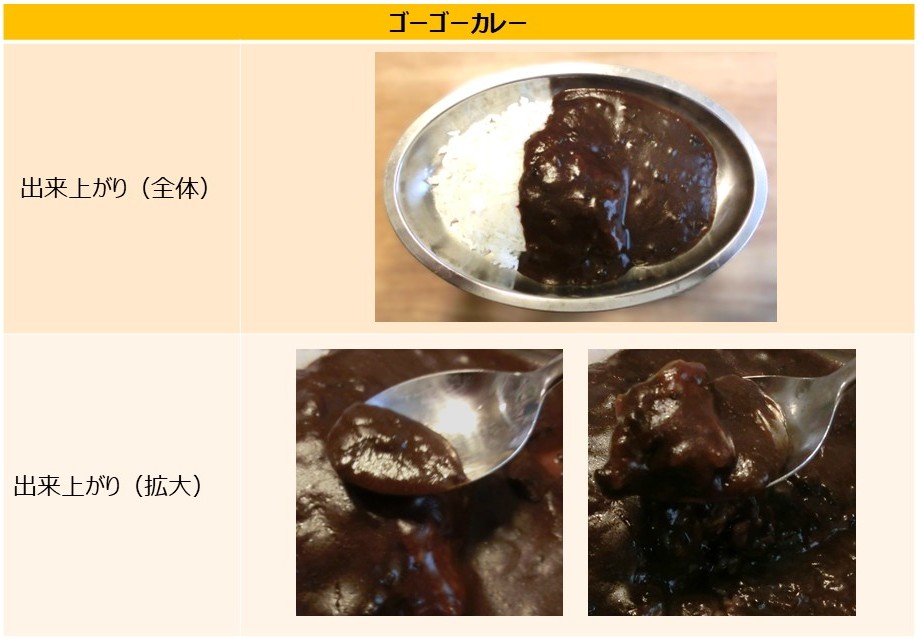 「ゴーゴーカレー」の出来上がりの画像