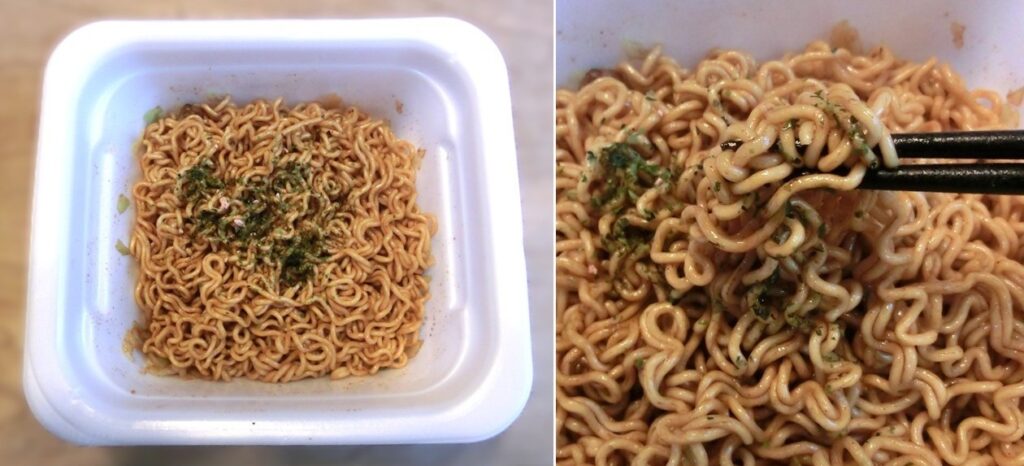 完成した「マルちゃん焼そば」