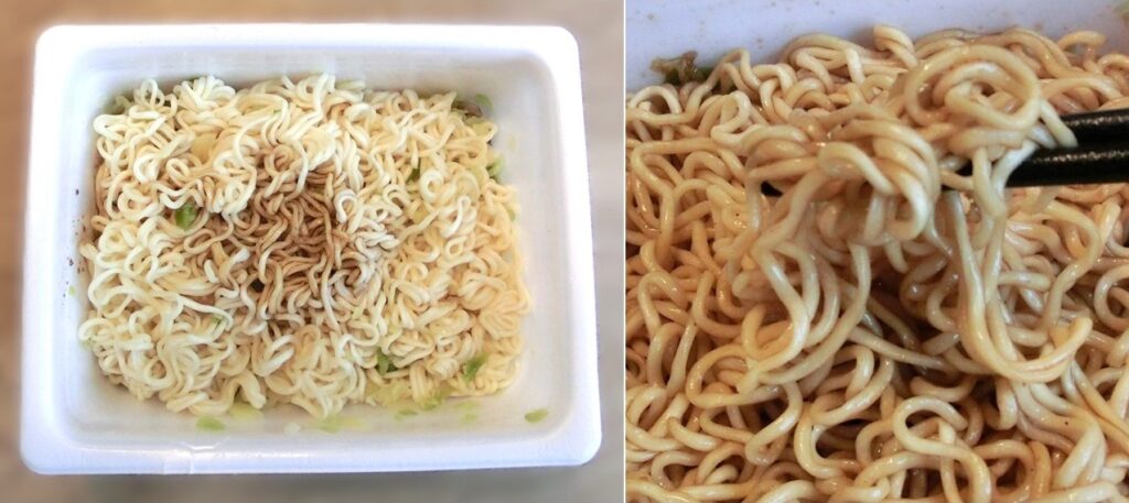 「ソースやきそば岩井の胡麻油付き」のソースのみの状態