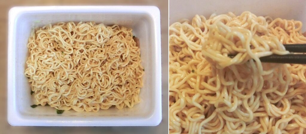 完成した「博多豚骨辛味噌やきそば」