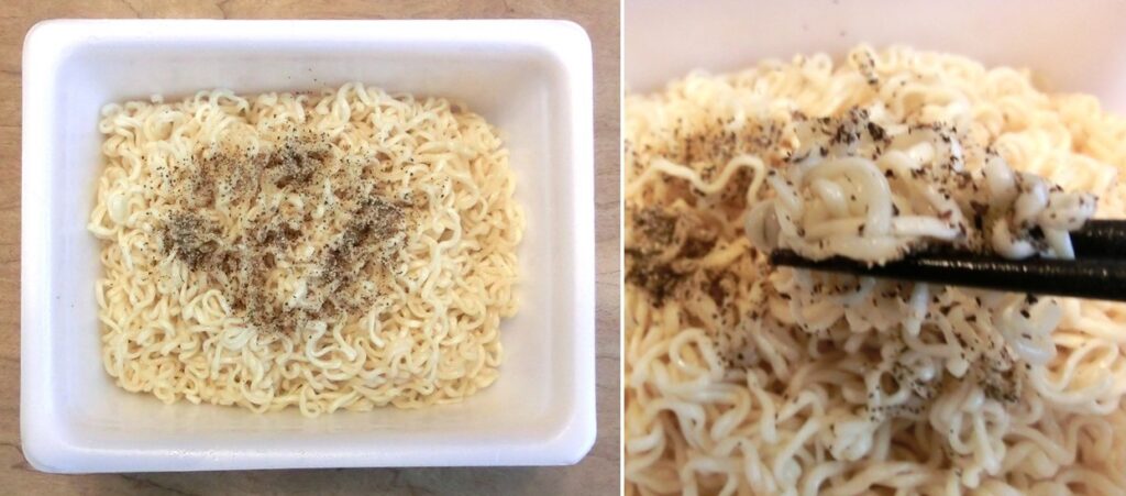 完成した「トリュフテイストやきそば」