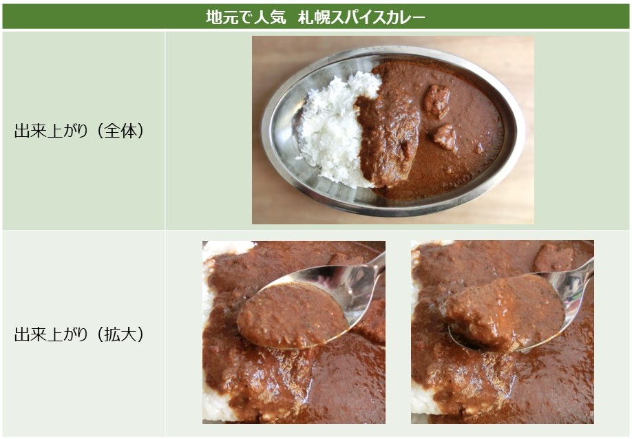 「地元で人気 札幌スパイスカレー」の出来上がりの画像