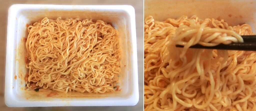 完成した「マヨネーズキムチチャーシューやきそば」（マヨネーズをかける前）