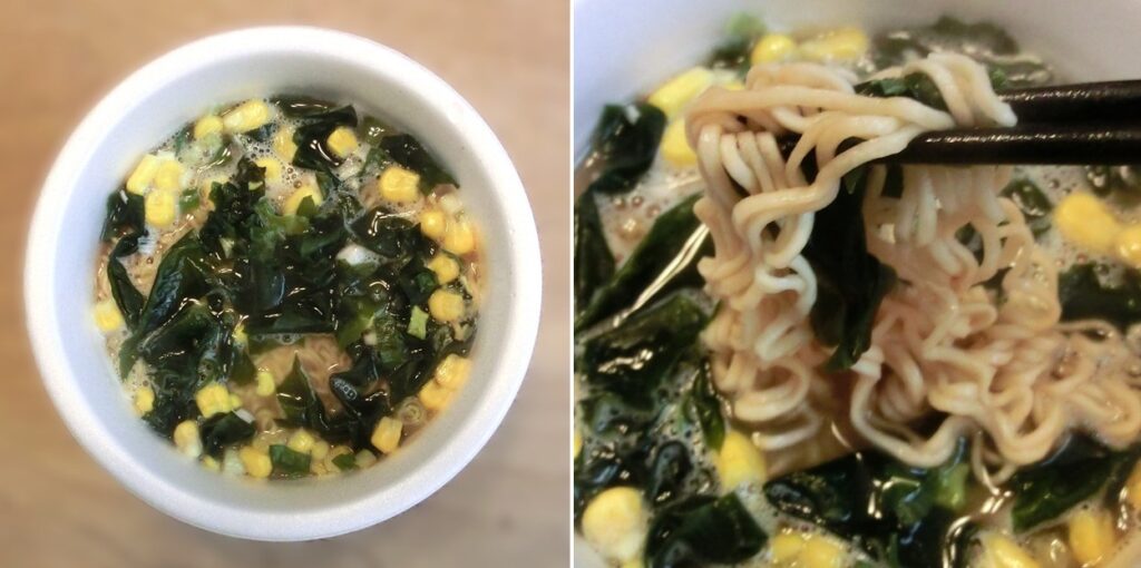 完成した「食物繊維たっぷりヌードル」