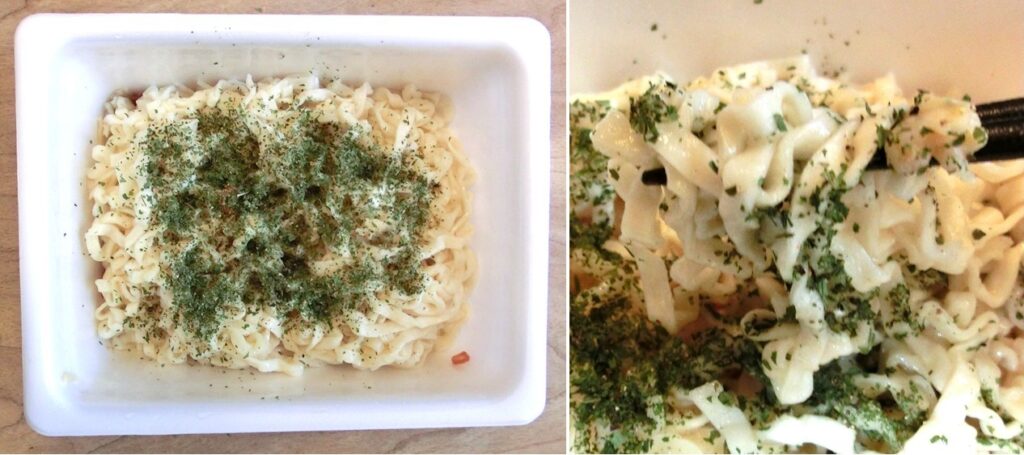 完成した「ボンゴレ焼うどん」
