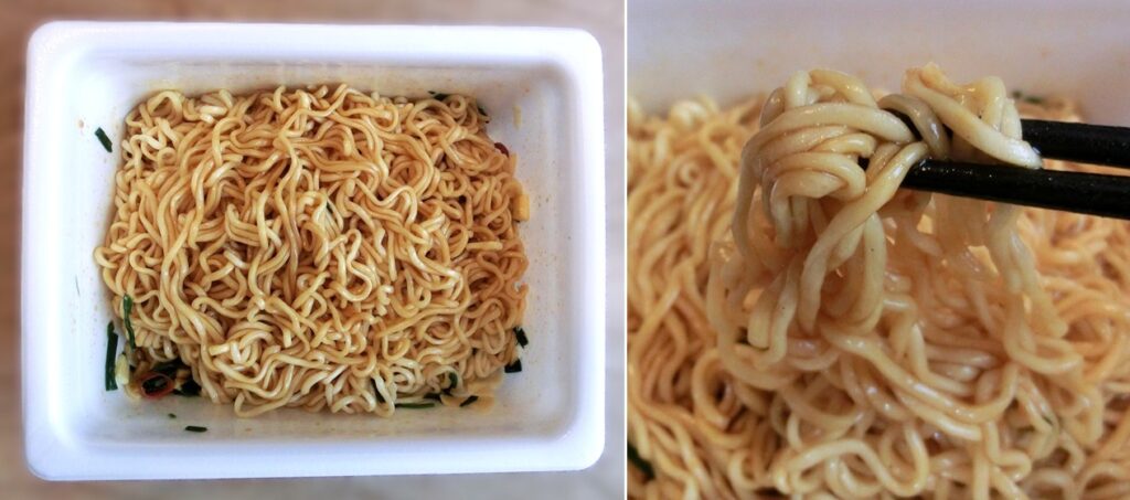 完成した「背脂風四川麻婆味やきそば」
