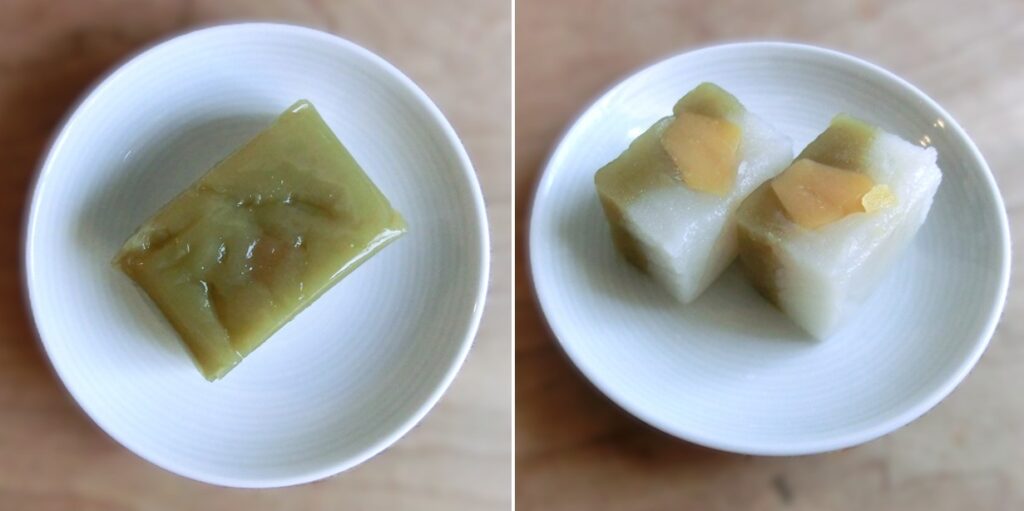 【雀おどり總本店】の栗抹茶ういろ
