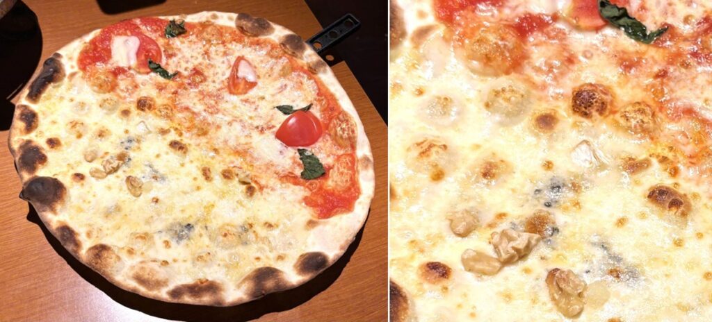 「軽井沢マルゲリータ」と「森のチーズ チンクエフォルマッジ」のハーフ&ハーフ