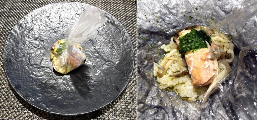 噴火湾産トキシラズのカルタファタ包み焼き