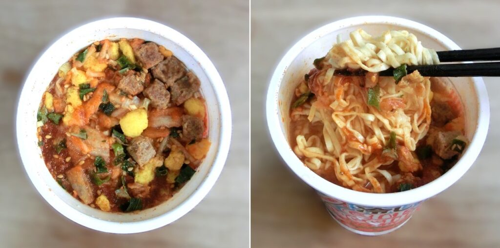 完成した「ピリ辛キムチ味」