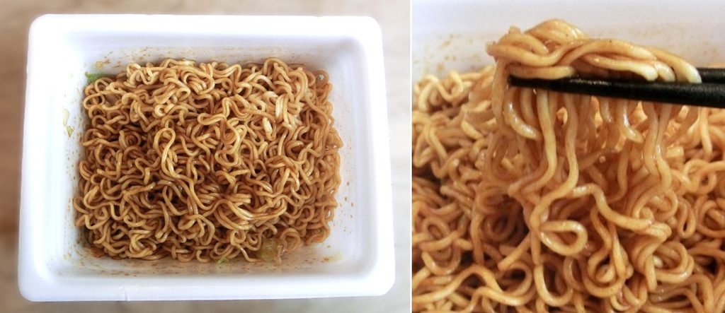 完成した「イカ焼き風やきそば」:マヨネーズをかける前