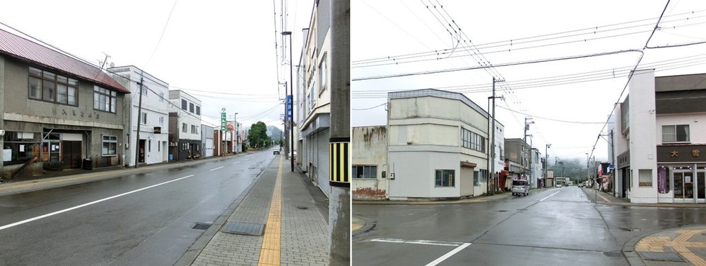 上川町の中心街の様子(とてものどかで静かでした)